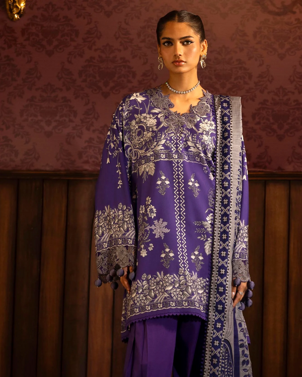 Sana Safinaz – 3 Piece Un Stitched Printed Purple