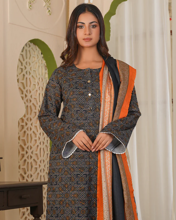 ByEast 3 Piece Stitched Yellow Black